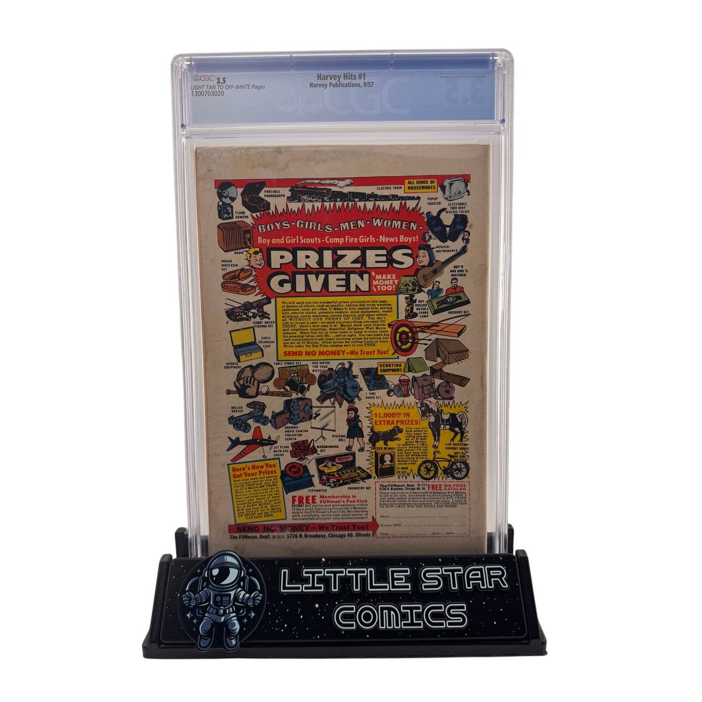 Harvey Hits #1 CGC 3.5 - The Phantom Golden Age Classic (1957)