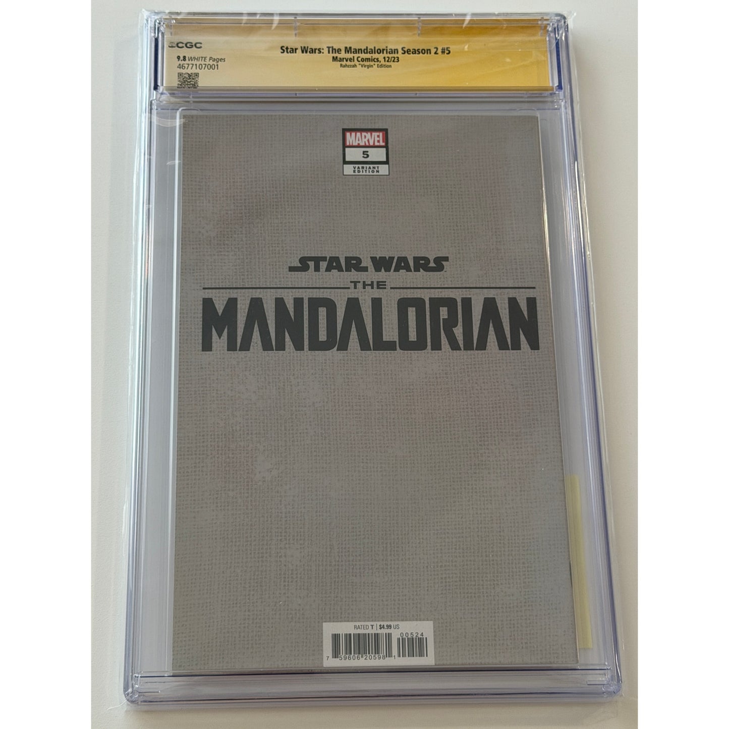Star Wars: The Mandalorian Season 2 #5 9.8 CGC S.S. ROSARIO DAWSON Rahzzah