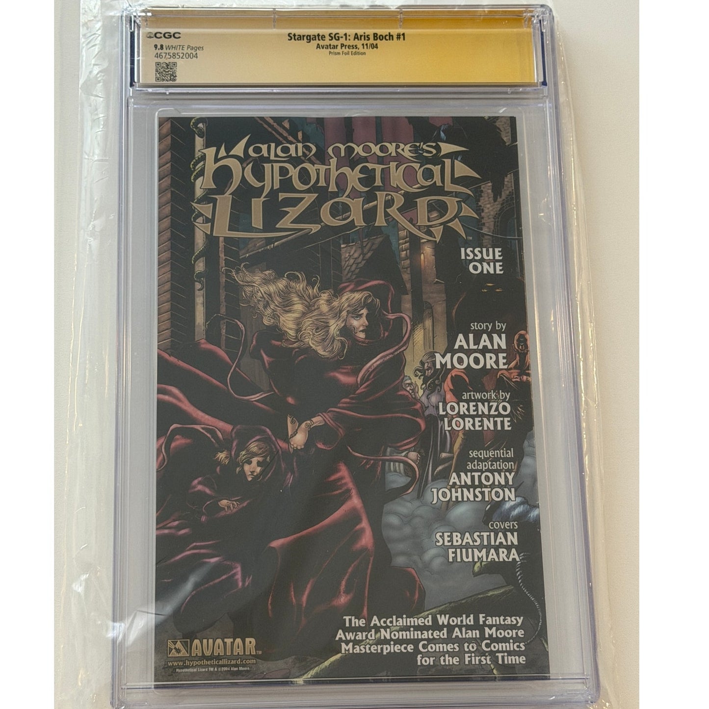 Stargate SG-1: Aris Boch 9.8 CGC S.S."ARIS BOCH" by SAM JONES Prism Foil Edition